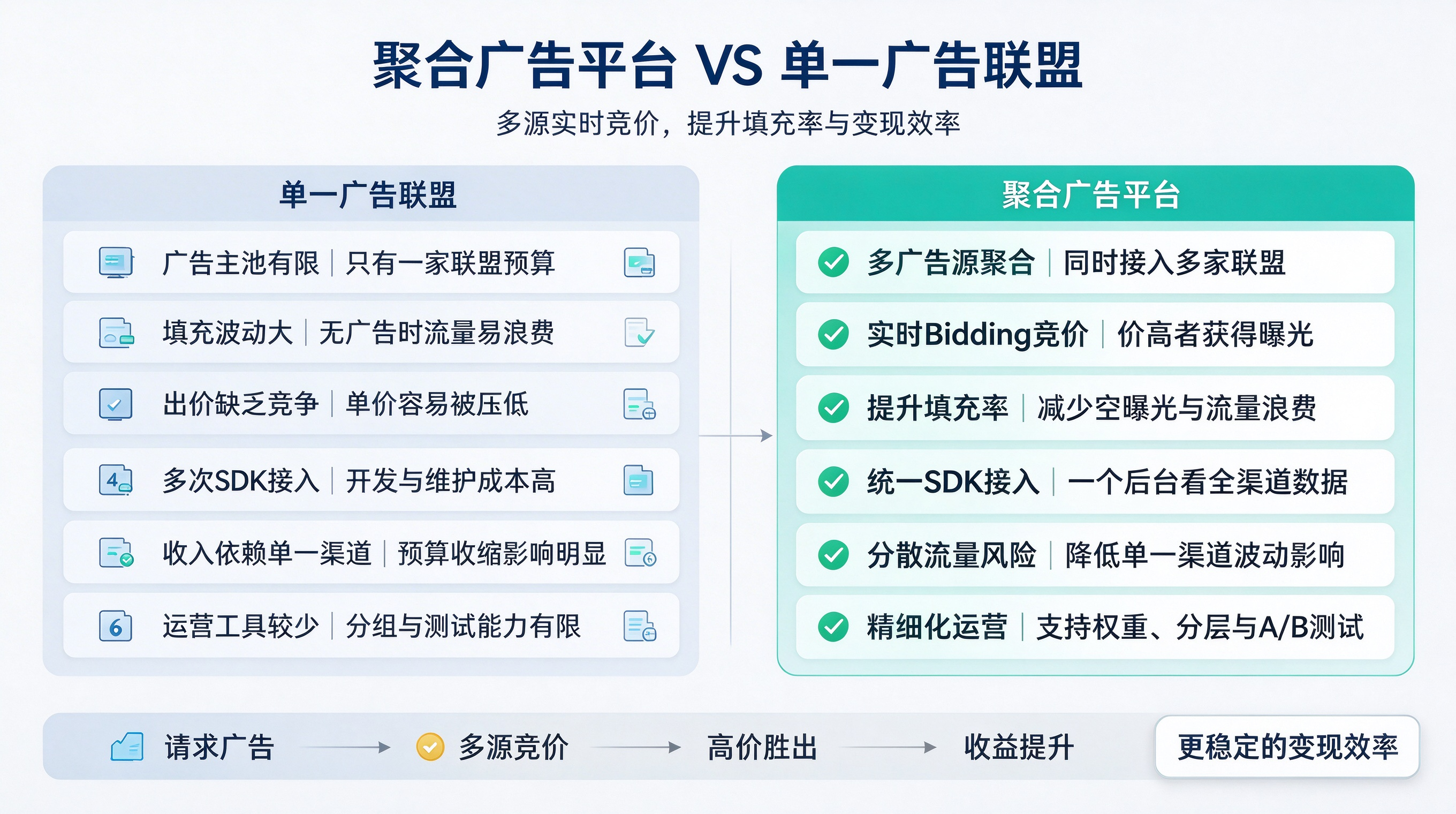 聚合广告平台对比广告联盟有哪些优势?